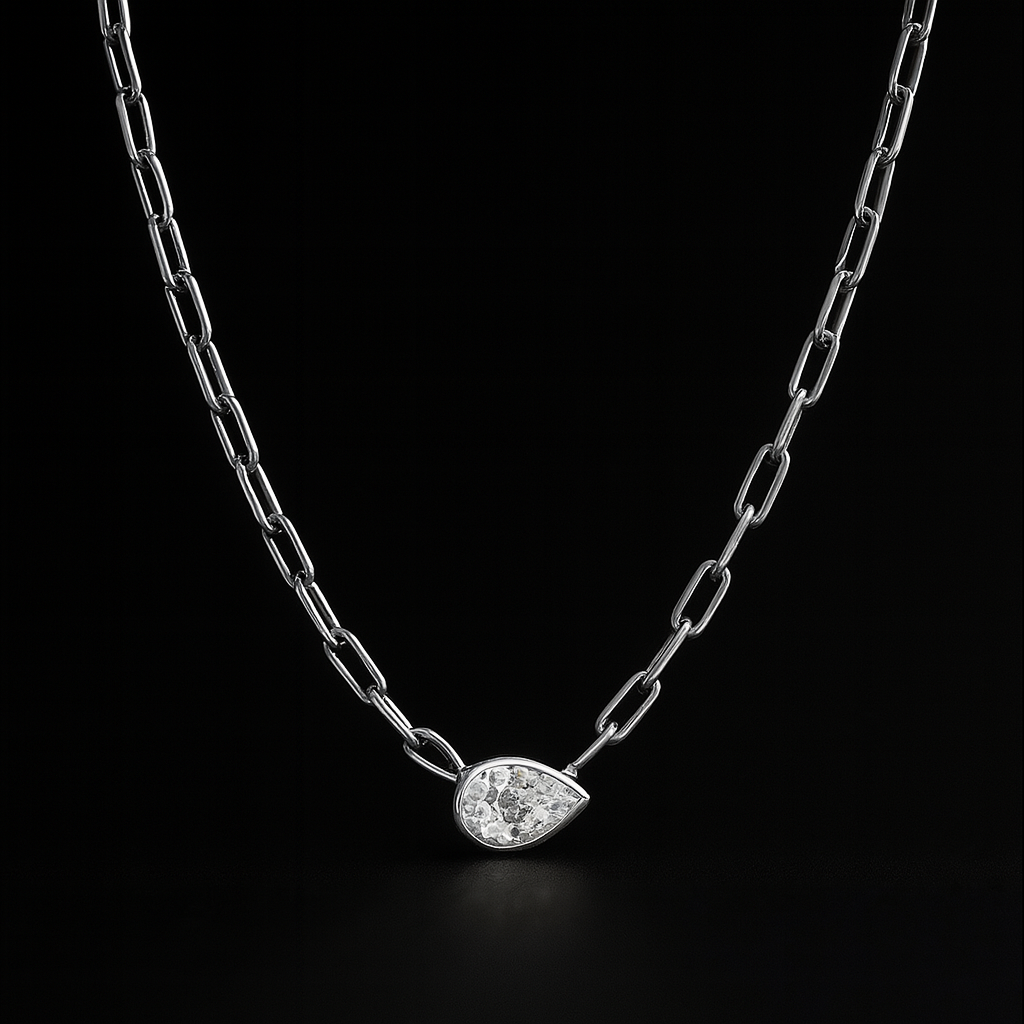 Diamond Tear Halskette S925 silber