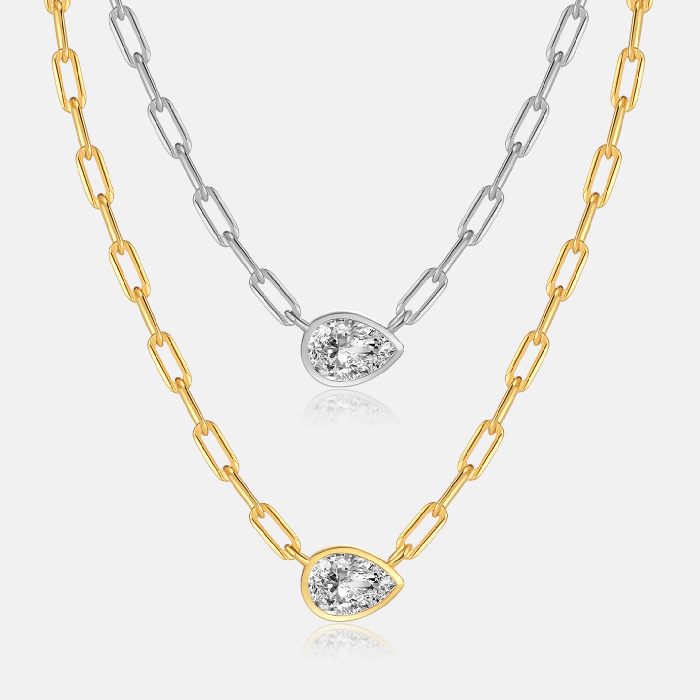Diamond Tear Halskette S925 silber