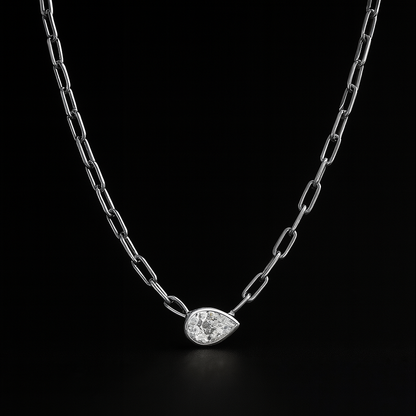 Diamond Tear Halskette S925 silber