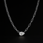 Diamond Tear Halskette S925 silber