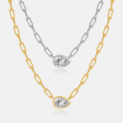 Diamond Tear Halskette S925 silber