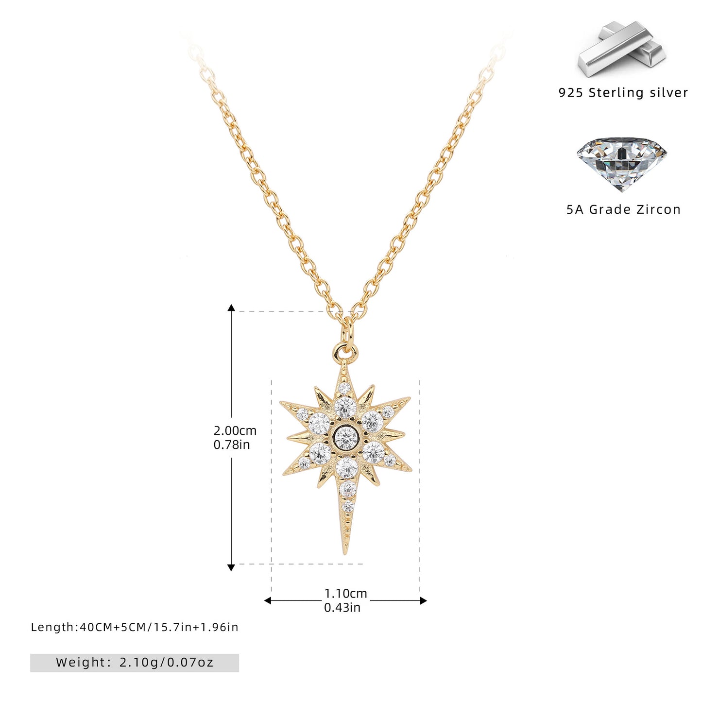 Éclat Stellaire Halsketten s925