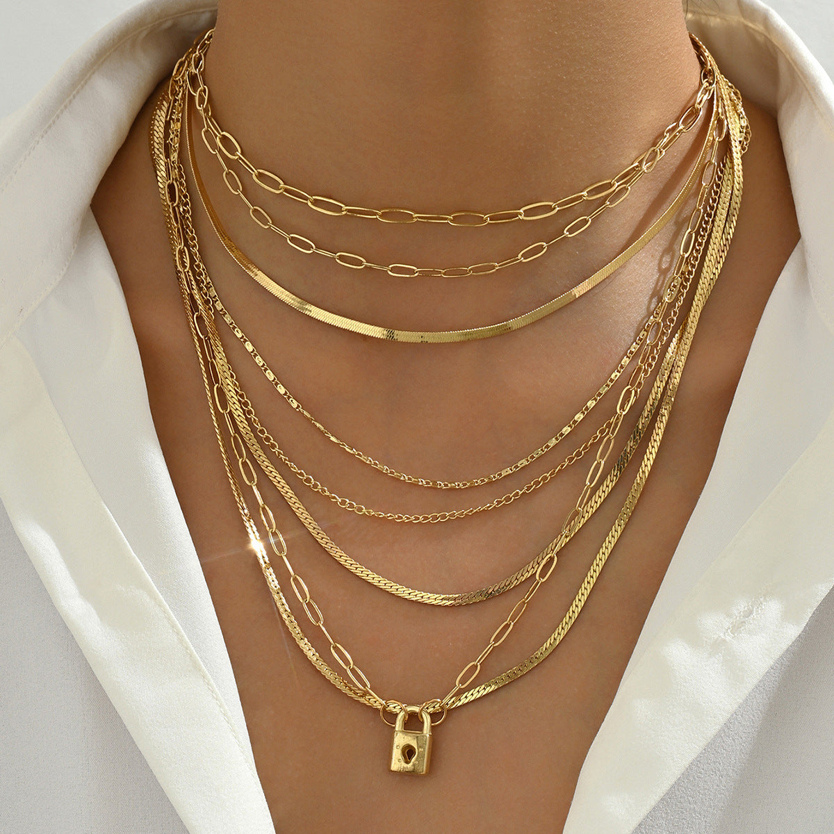 Locked in Gold halsketten-Set