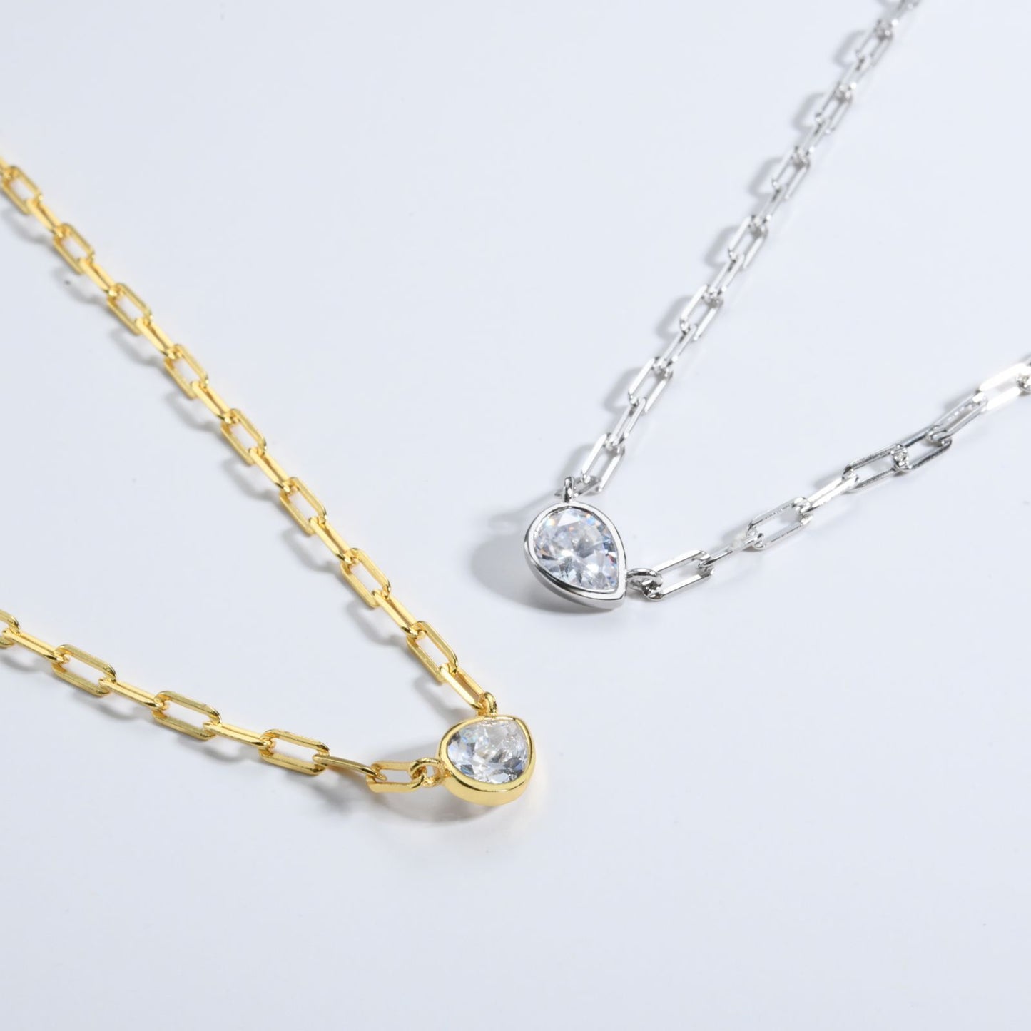 Diamond Tear Halskette S925 silber