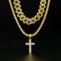 Diamond Cuban Halsketten-Set